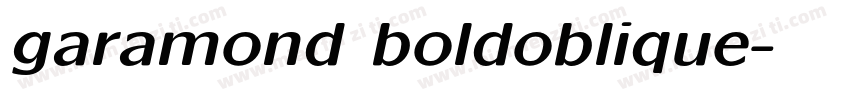 garamond boldoblique字体转换